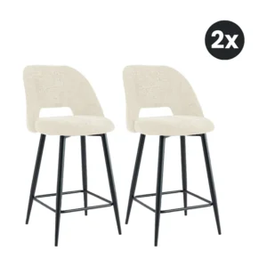 2x Barkruk Monta - Beige (Set van 2)