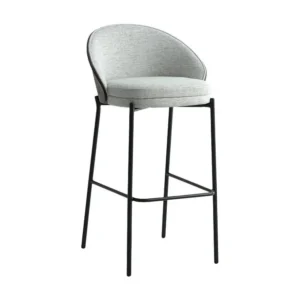 Lot de 2 Tabourets Hauts Canelas, Gris, 50x54x97 cm, EPIKASA