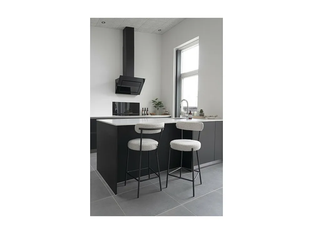 Tabouret Haut Badalona, Blanc, 46x39x90 cm, EPIKASA