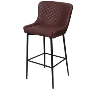 Barkruk MCW-H79, stof/textiel bruin