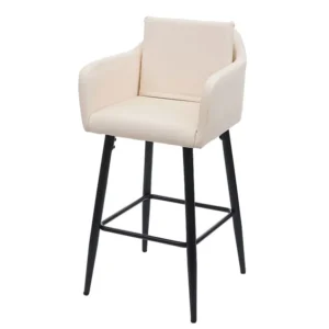 Barkruk MCW-H93, kunstleer crème-beige