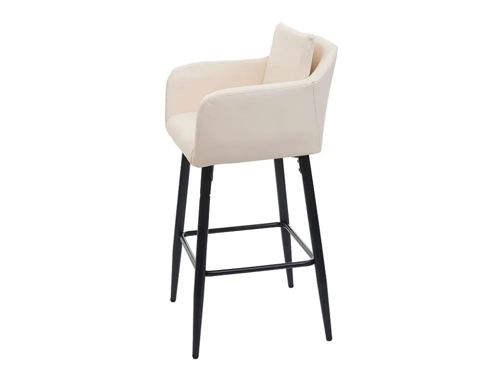 Barkruk MCW-H93, kunstleer crème-beige