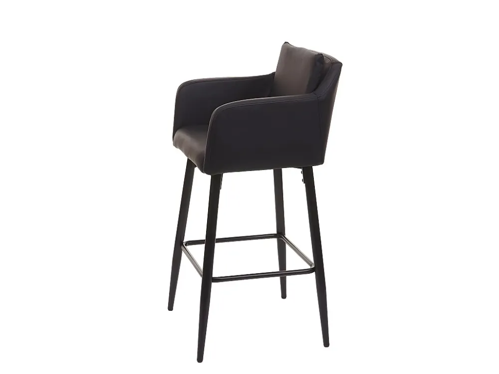 Barkruk MCW-H93, kunstleer zwart