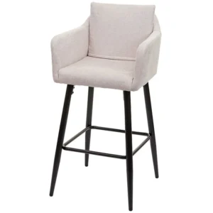 Barkruk MCW-H93, stof/textiel crème-beige