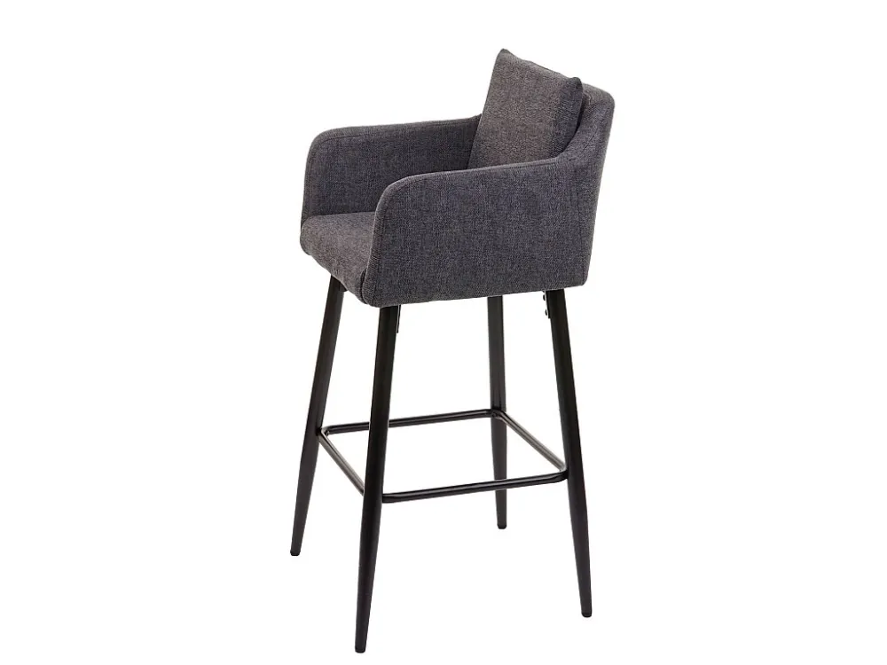 Barkruk MCW-H93, stof/textiel donkergrijs
