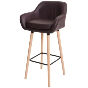 Barkruk Vaasa T381, kunstleer, bruin MCW