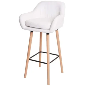 Barkruk Vaasa T381, kunstleer, wit MCW