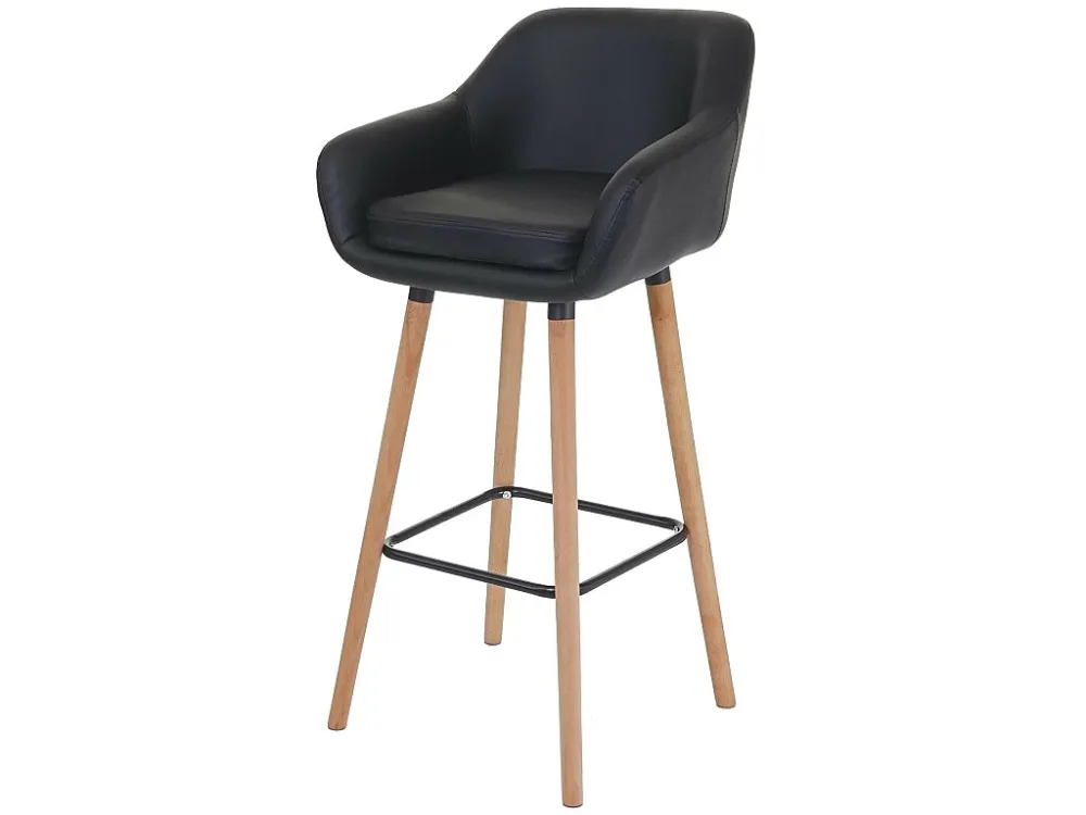 Barkruk Vaasa T381, kunstleer, zwart MCW