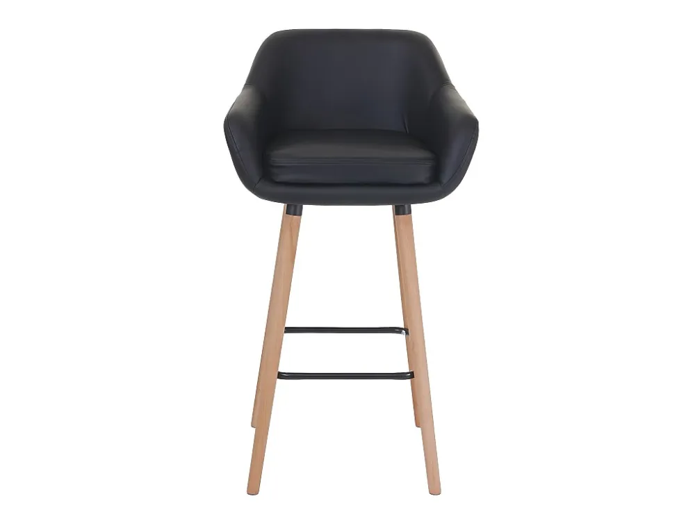 Barkruk Vaasa T381, kunstleer, zwart MCW