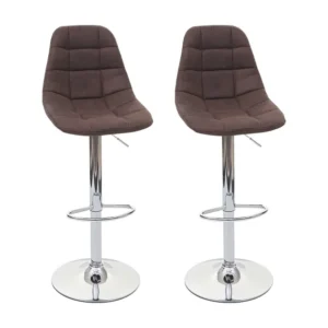 MCW-A67 barkruk (set van 2), vintage donkerbruin, textiel