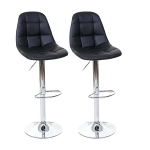 MCW-A67 barkruk (set van 2), zwart, kunstleer