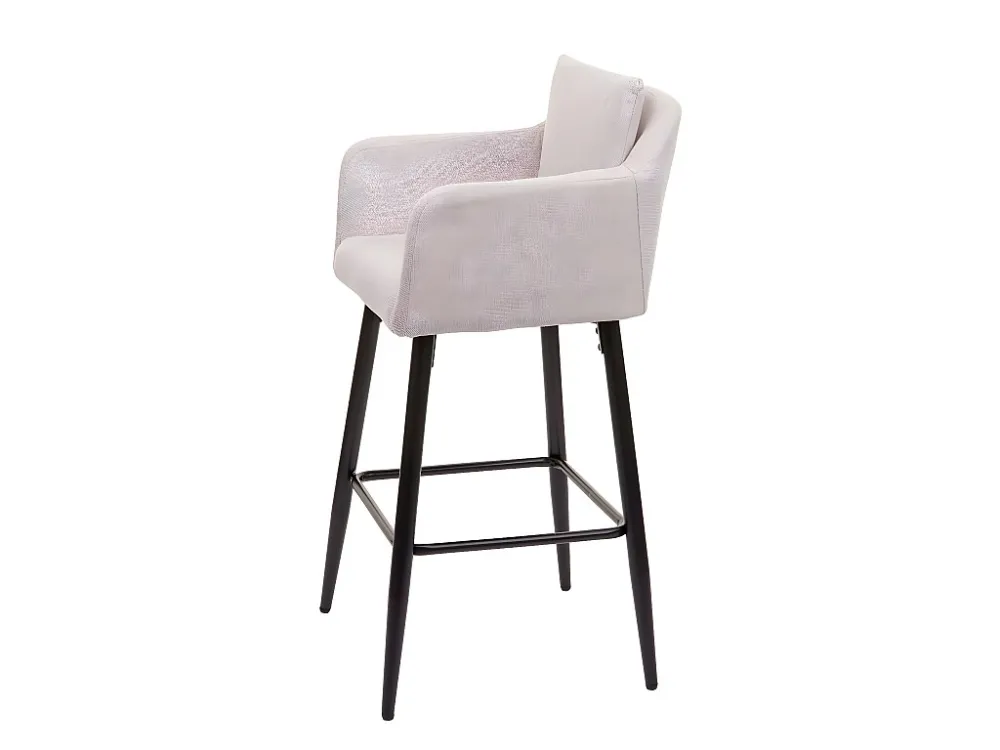 MCW-H93 barkruk (set van 2), stof/textiel crème-beige
