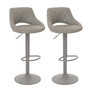 Set van 2 barkrukken MCW-N64, grijs