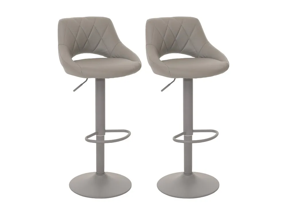 Set van 2 barkrukken MCW-N64, grijs