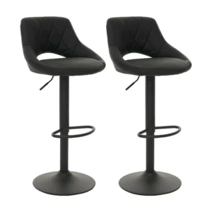 Set van 2 barkrukken MCW-N64, zwart