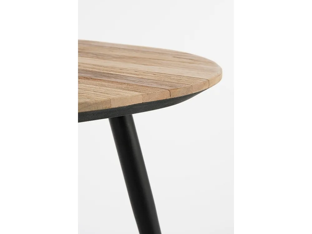 Bijzettafel set van 60% gerecycled hout en 20% mdf en 20% metaal - 84 x 39 x 39 / 84 x 39 x 34.5 - Bruin - JAILEY