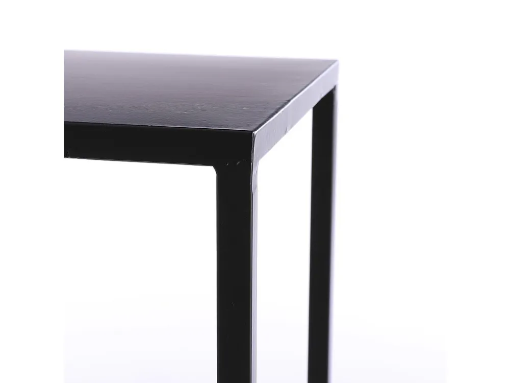 Bijzettafel set van ijzer - 30 x 30 x 29 / 35 x 35 x 33 - Zwart - GOA