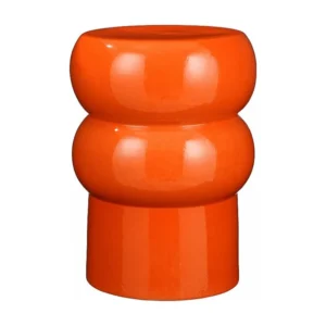 Bijzettafel van keramiek - 44 x 32 - Oranje - VENDI