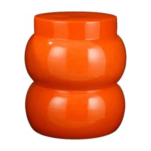 Bijzettafel van keramiek - 40 x Ø35 - Oranje - VENDI
