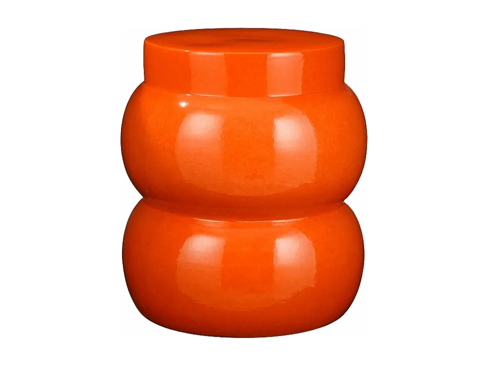 Bijzettafel van keramiek - 40 x Ø35 - Oranje - VENDI