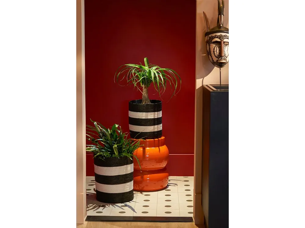 Bijzettafel van keramiek - 40 x Ø35 - Oranje - VENDI
