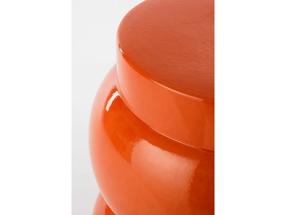 Bijzettafel van keramiek - 40 x Ø35 - Oranje - VENDI