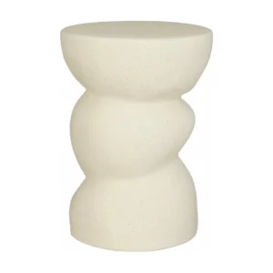 Bijzettafel van 9 klei en glazuur - 26 x 26 x 37 - Off white -
