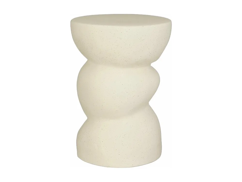Bijzettafel van 9 klei en glazuur - 26 x 26 x 37 - Off white -