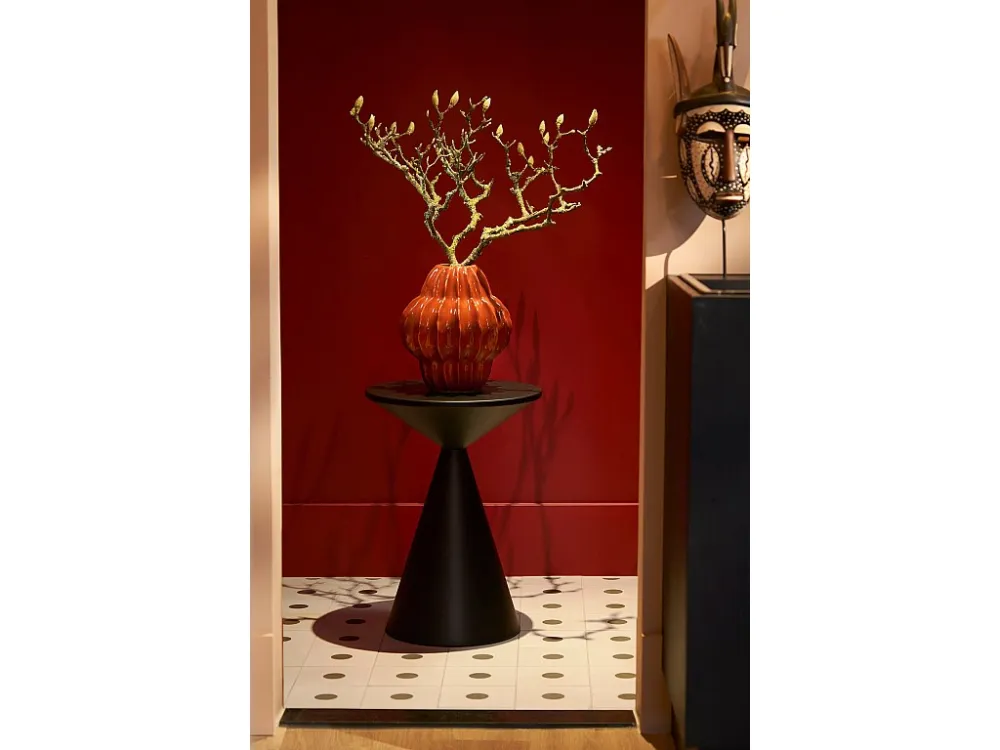 Bijzettafel van metaal - 55 x Ø40 - Zwart - ROYALE