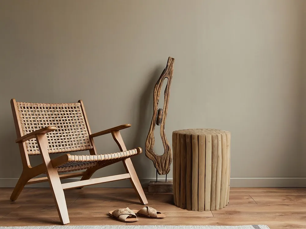 Bijzettafel van teakhout - Kleur: naturel - LUTIANA - Koop nu eenvoudig en goedkoop online