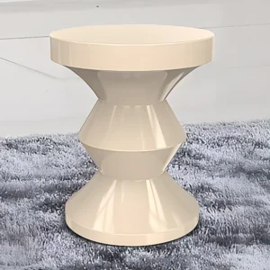 Bijzettafeltje van metaal - Kleur: beige - ZOLIMI