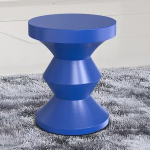 Bijzettafeltje van metaal - Kleur: blauw - ZOLIMI
