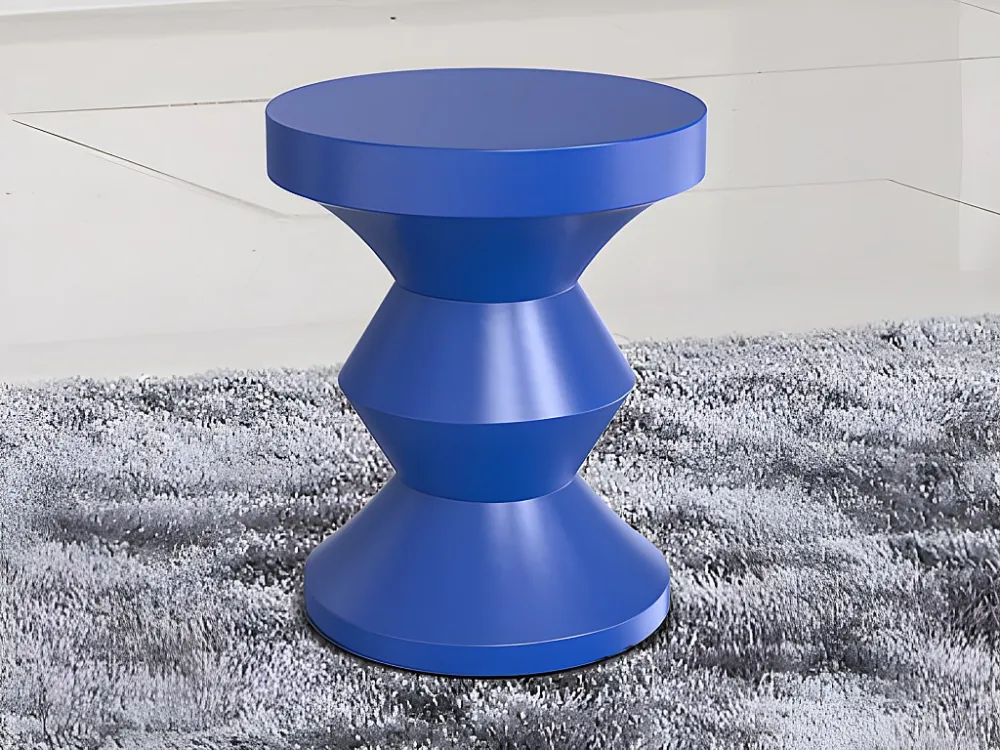 Bijzettafeltje van metaal - Kleur: blauw - ZOLIMI
