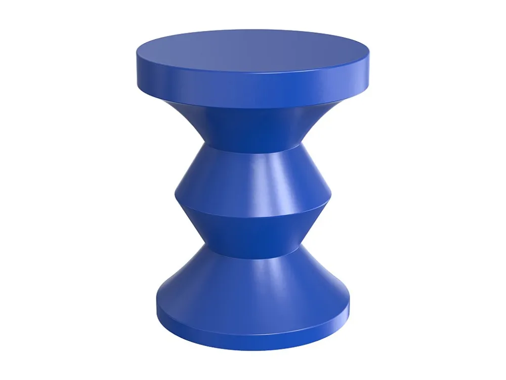 Bijzettafeltje van metaal - Kleur: blauw - ZOLIMI