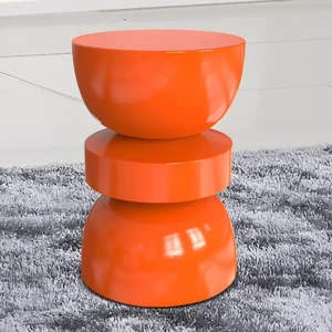 Bijzettafeltje van metaal - Kleur: oranje - TUVAMI