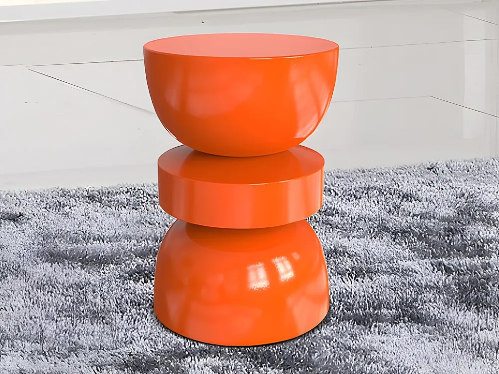 Bijzettafeltje van metaal - Kleur: oranje - TUVAMI