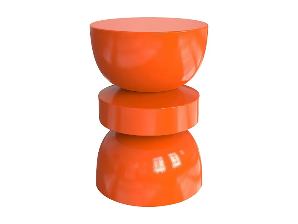 Bijzettafeltje van metaal - Kleur: oranje - TUVAMI