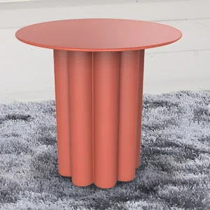 Bijzettafeltje van metaal - Kleur: Terracotta - GAVOPI