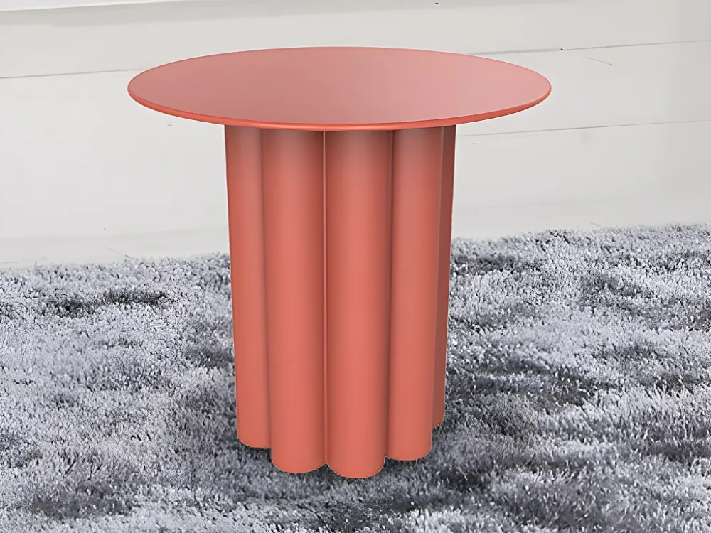 Bijzettafeltje van metaal - Kleur: Terracotta - GAVOPI