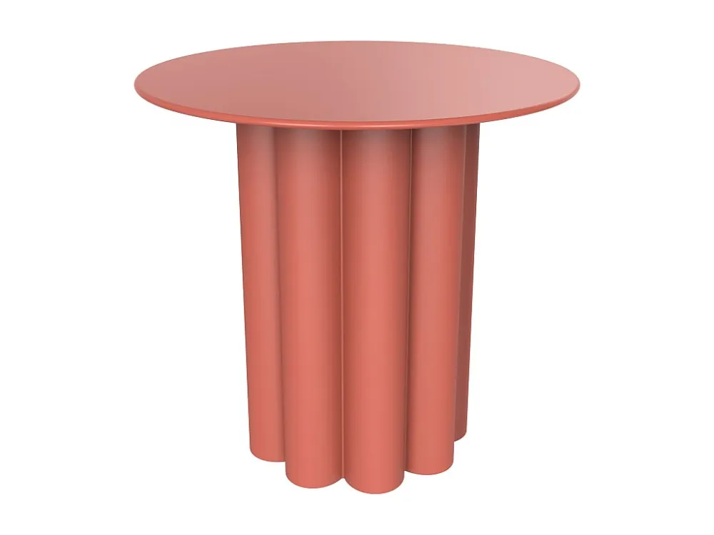 Bijzettafeltje van metaal - Kleur: Terracotta - GAVOPI