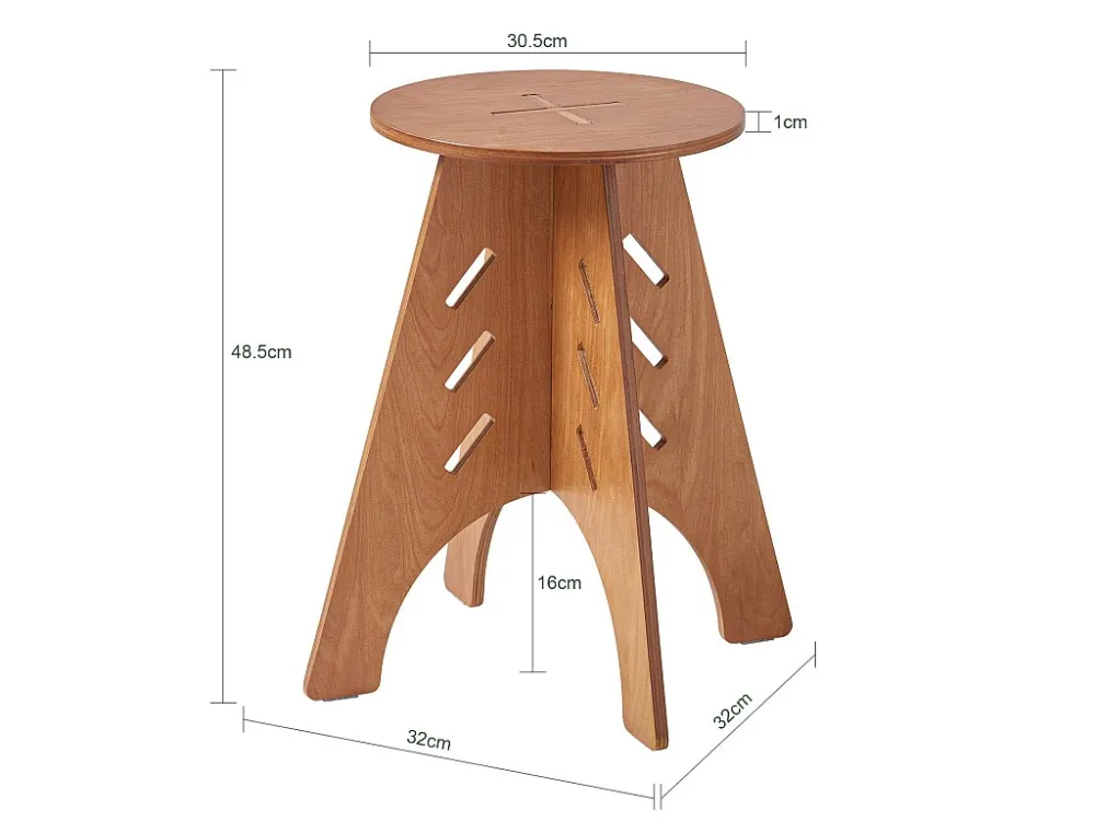 SoBuy Ronde houten bijzettafel Ronde salontafel Nachtkastje Nachtkastje Bankuiteinden Bruin H48,5 x Ø30,5 cm Structuur gem...