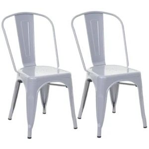 MCW-A73 metalen stoel (set van 2), grijs