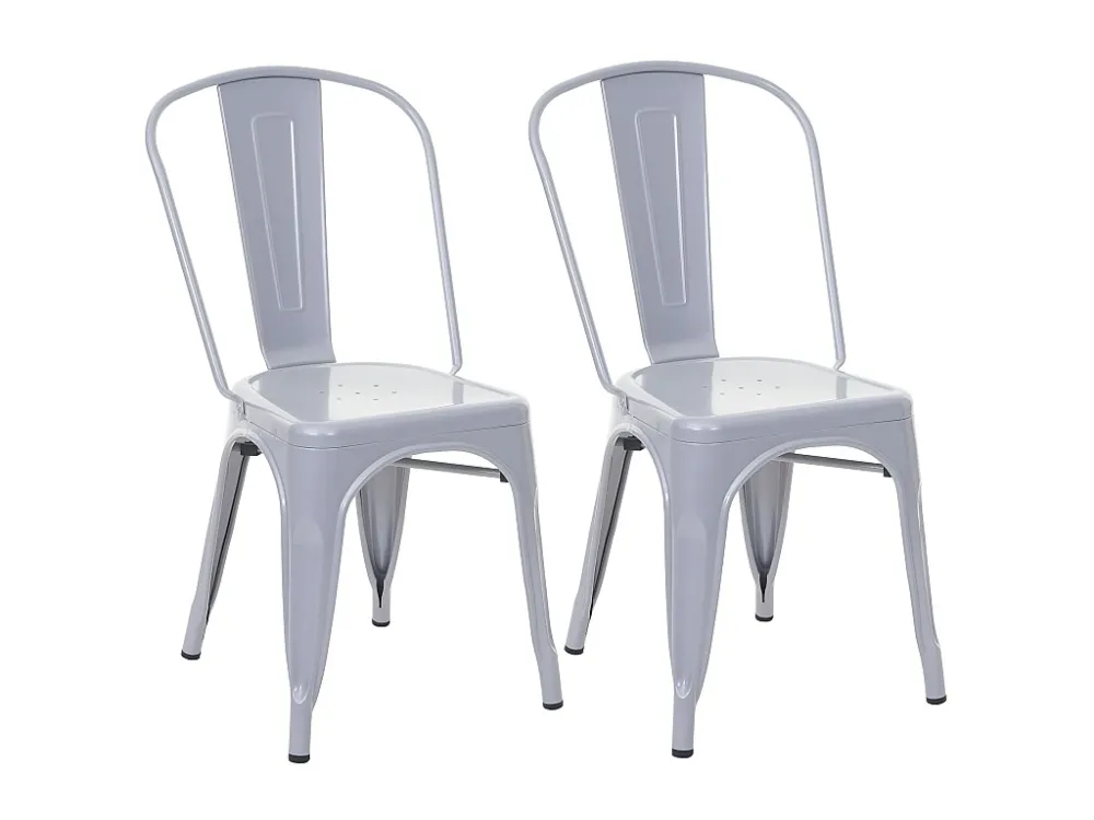 MCW-A73 metalen stoel (set van 2), grijs