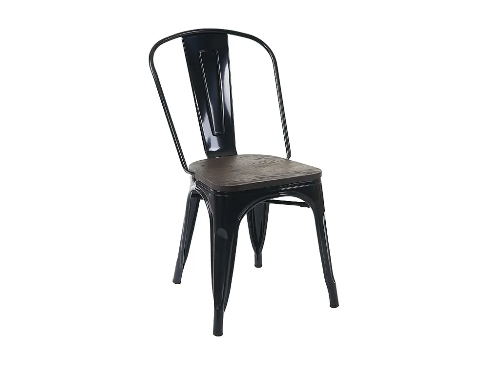 MCW-A73 stoel incl. houten zitting, zwart