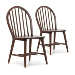 Set van 2 stoelen Clarck Kleur Walnoot, Massief Hout, 48 x 48 x 92 cm VS Venta-stock