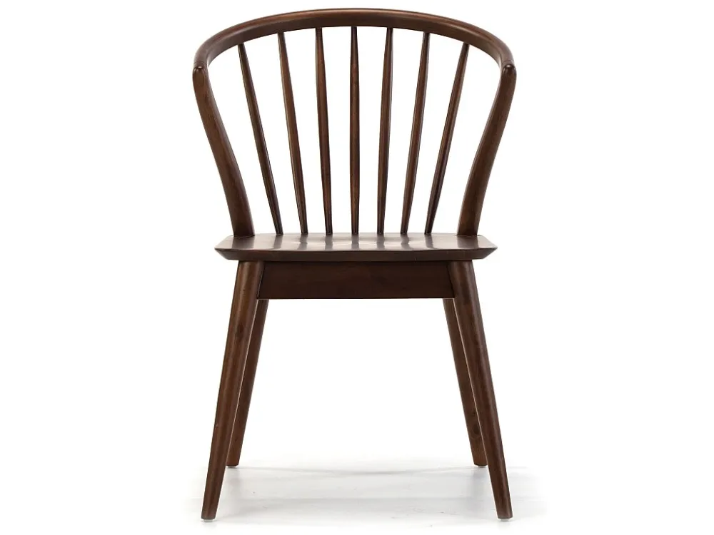 Set van 2 stoelen Mura Kleur Walnoot, Massief Hout, 55 x 58,5 x 84 cm VS Venta-stock