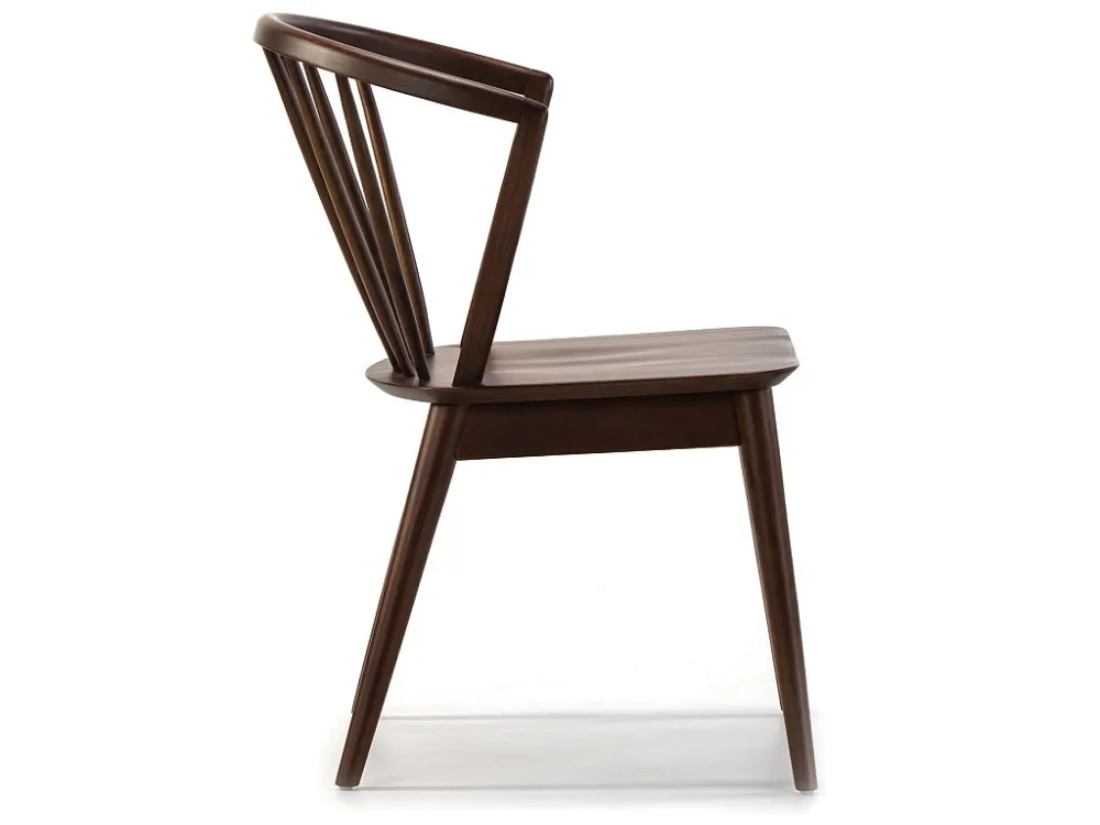 Set van 2 stoelen Mura Kleur Walnoot, Massief Hout, 55 x 58,5 x 84 cm VS Venta-stock
