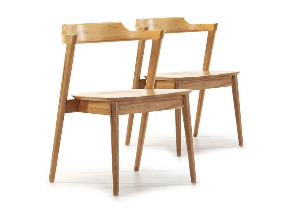 Set van 2 stoelen Venus Kleur Eiken, Massief Hout, 58 x 57,5 x 76 cm VS Venta-stock