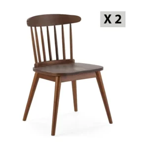 Twee Ben houten stoelen walnootkleurige. VS Venta-stock