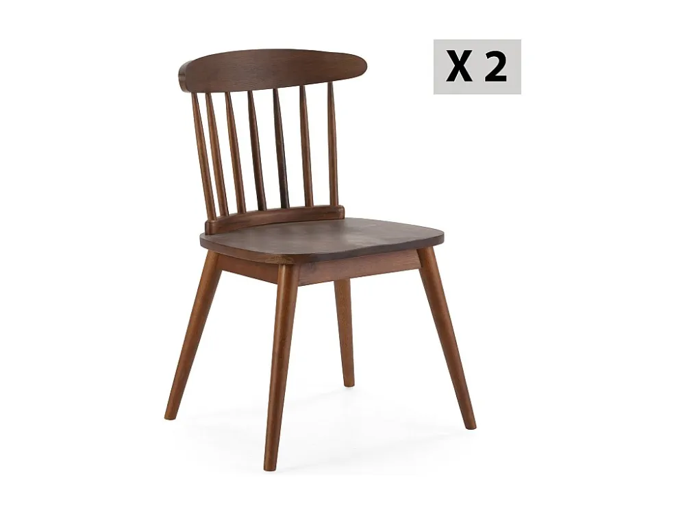 Twee Ben houten stoelen walnootkleurige. VS Venta-stock
